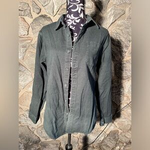 Eddie Bauer Dark Green Button Down Jacket M